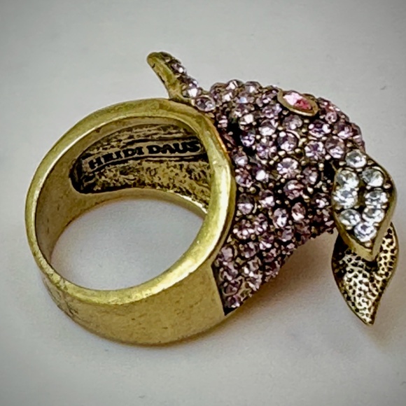 PRICE DROP - Heidi Daus White Rabbit Crystal Ring - Picture 6 of 10